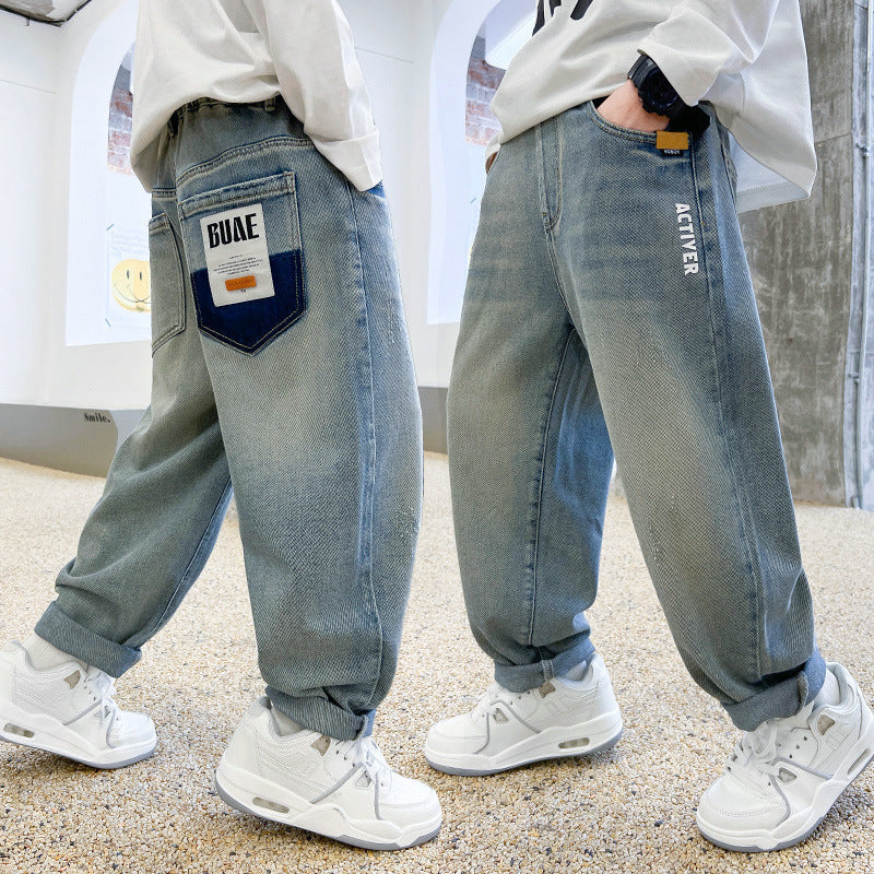 Men's fashionable baggy jeans with unique pockets Mune Fashion