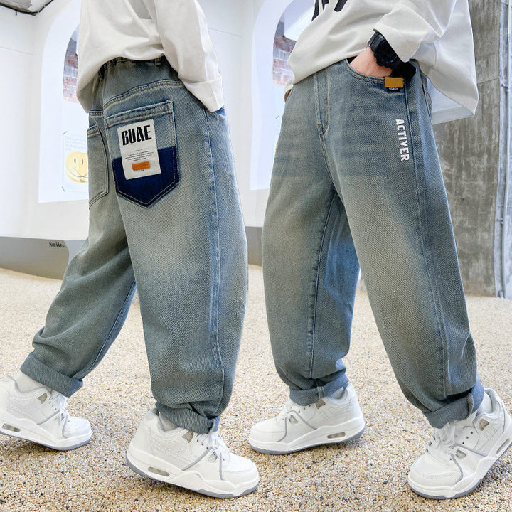 Men's fashionable baggy jeans with unique pockets Mune Fashion