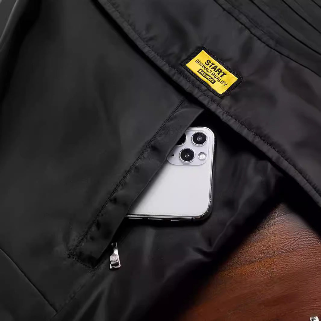 Men's Padded Utility Vest with Fleece Lining, Snap Button and Zipper Fastening Mune Fashion