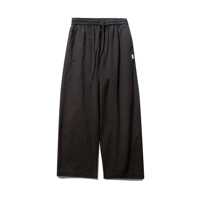 Unisex Wide Culotte Pants with Elastic Waistband and Drawstring Mune Fashion