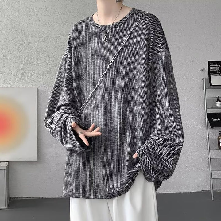Unisex Oversized Knit Top with Ribbed Structure Mune Fashion