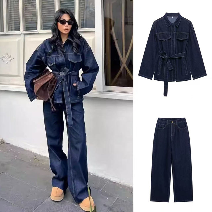 Women high-waisted, wide-leg jeans with straight leg and five-pocket details Mune Fashion