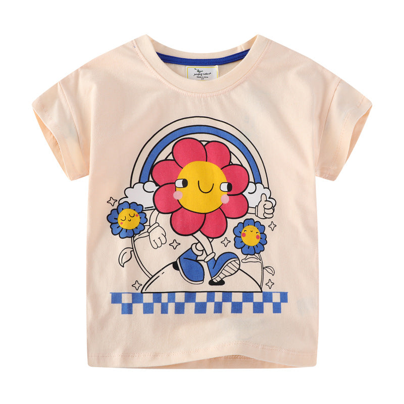 Children's leisure set with a cheerful flower motif Mune Fashion