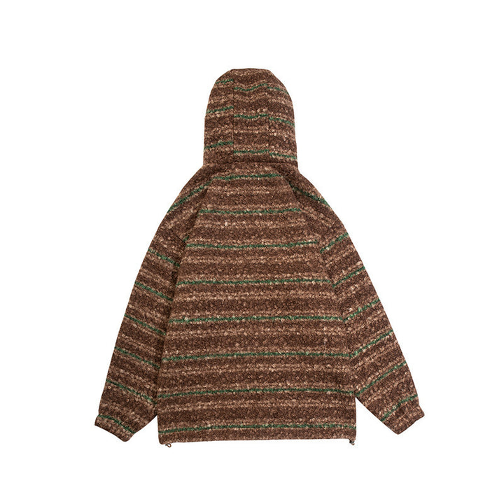 Unisex knit hoodie in oversized cut with half zipper Mune Fashion