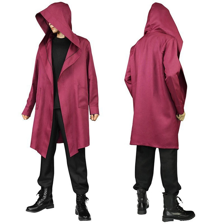 Unisex multi-layered hooded cloak with wide drape and satin ribbon closure Mune Fashion