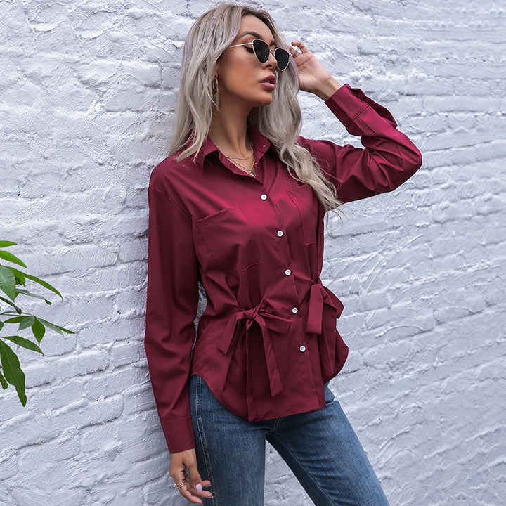Women Elegant Blouse with Tailoring Mune Fashion