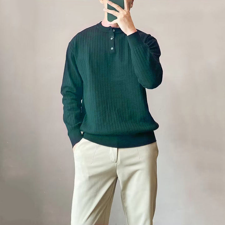 Men's knitted sweater with textured design Mune Fashion