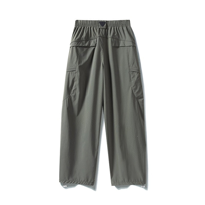 Men's Tech Cargo Pants made of wind and water-repellent nylon with elastic waistband & multifunctional pockets Mune Fashion