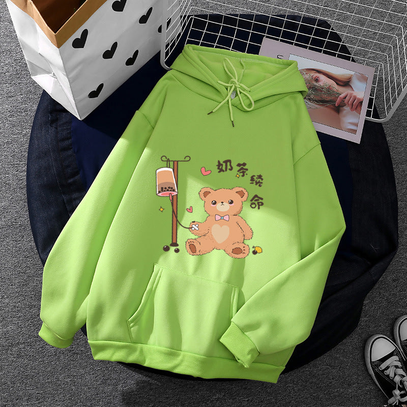 Women’s hoodie with minimalist graphic, loose oversized fit and kangaroo pocket Mune Fashion