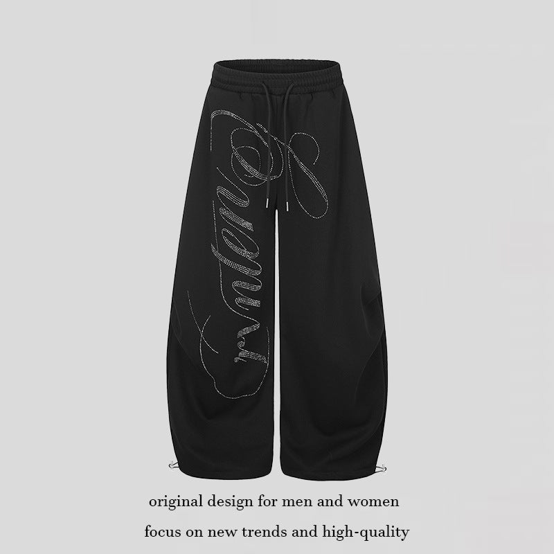 Women's Culotte Sweatpants with wide Palazzo cut, comfortable waistband and laser-perforated logo print Mune Fashion