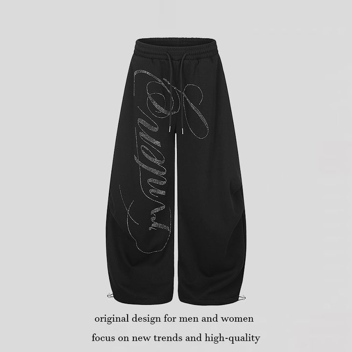 Women's Culotte Sweatpants with wide Palazzo cut, comfortable waistband and laser-perforated logo print Mune Fashion