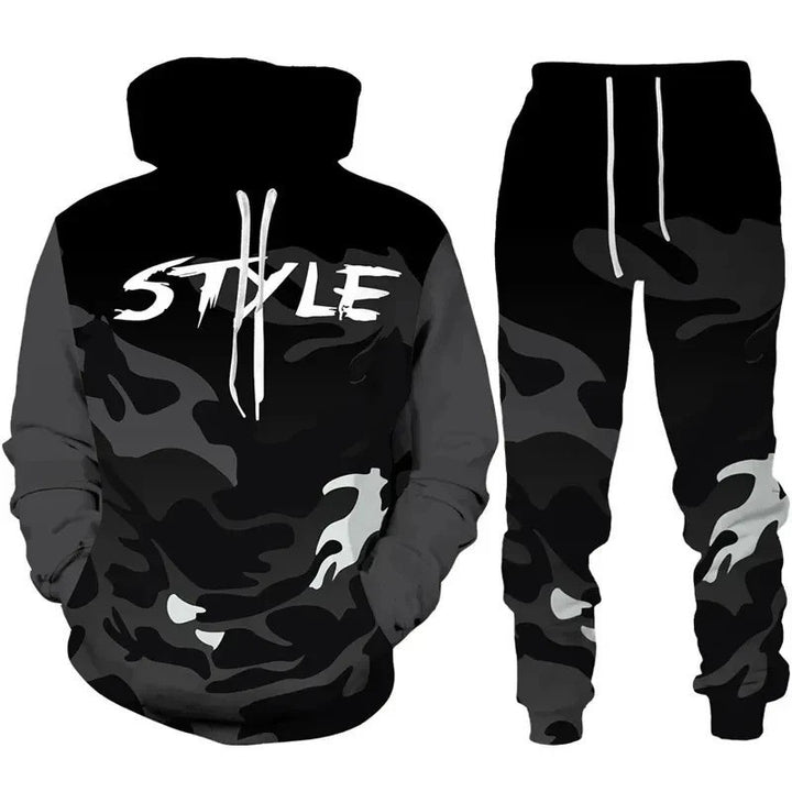 Men's Stylish Hoodie Sweatshirt and Jogging Pants Set Mune Fashion