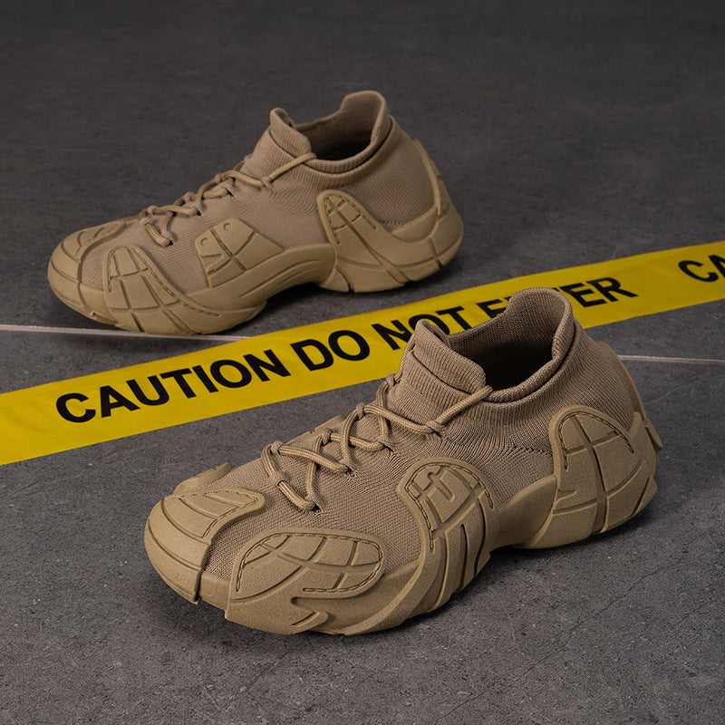 Men's nan robust tactical sneaker with seamless knit shaft, shock-absorbing EVA midsole and profiled protective overlay Mune Fashion