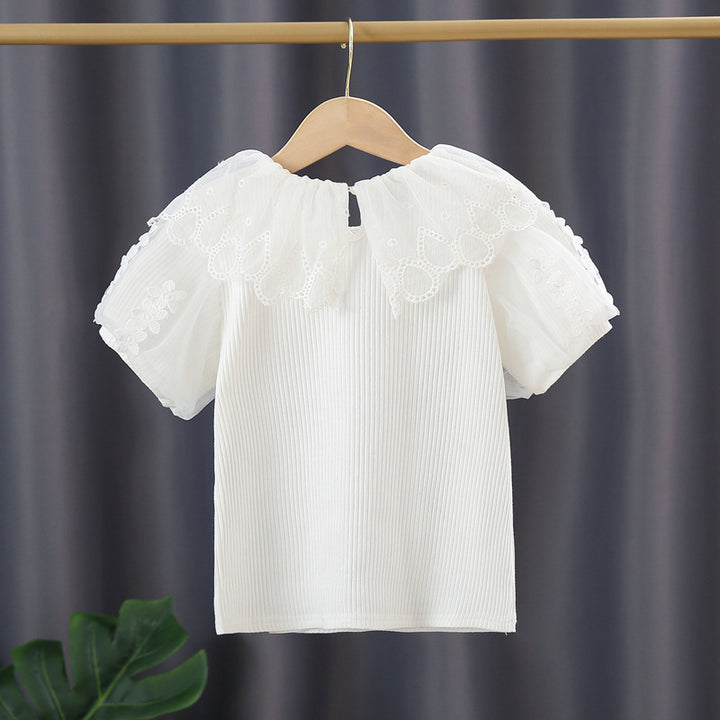 Women's blouse with crochet trim Mune Fashion