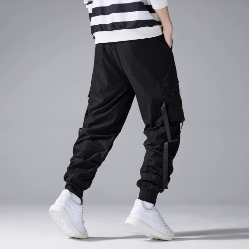 Men's Utility Cargo Jogger Pants with Multi-functional Pockets and Drawstring Waist Mune Fashion