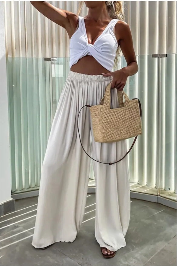 Ladies Elegant and Airy Palazzo Pants Mune Fashion