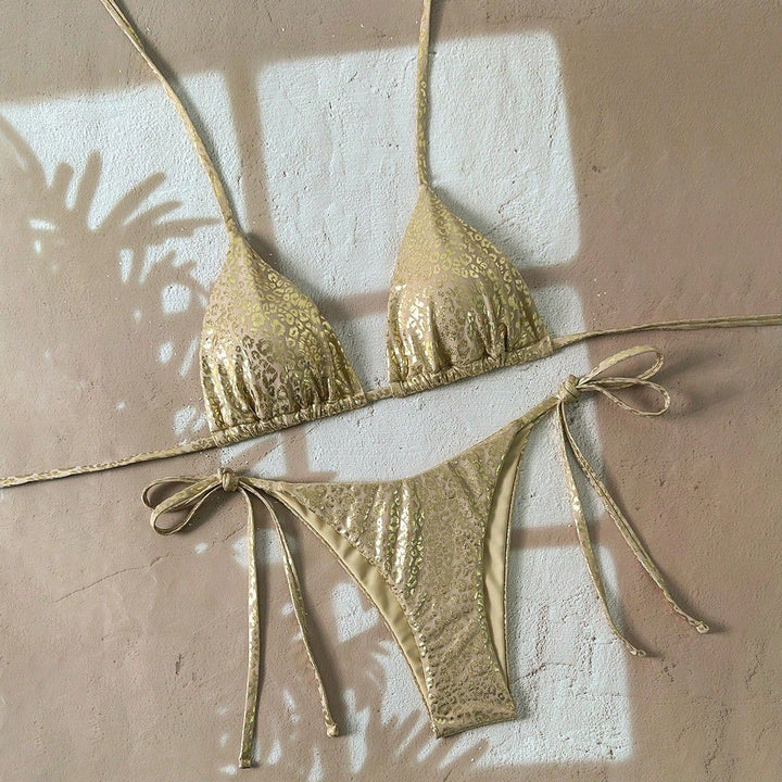 Women Triangle Bikini with sparkling Leo design Mune Fashion