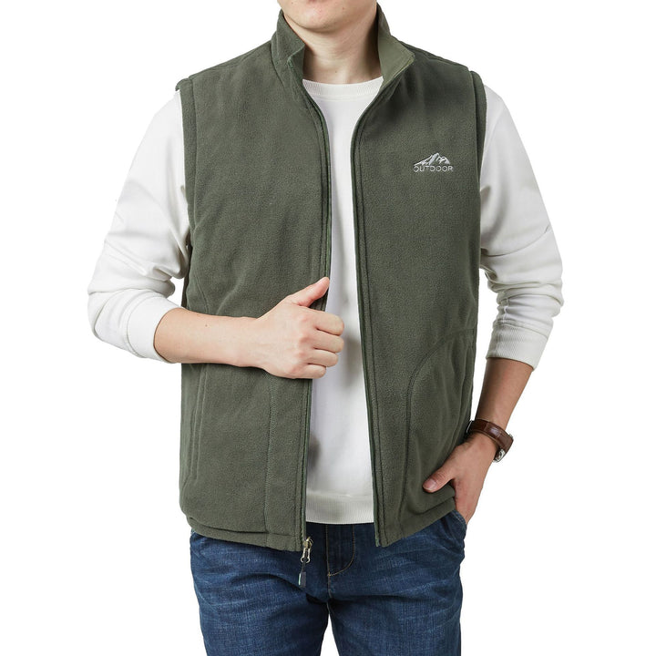 Men's Fleece Vest with High Collar Mune Fashion