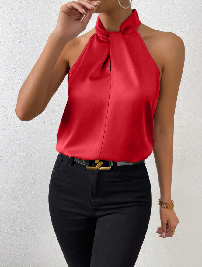 Mune Fashion | Women's Knot Neck Style Top Silk