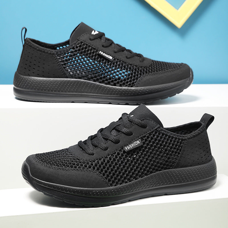 Unisex nan lightweight comfort walking shoe with airy honeycomb mesh, ergonomic cushioning sole and pull tab Mune Fashion