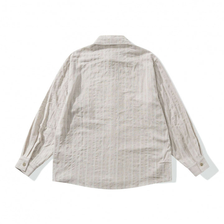 Unisex Lockeres Oversize Shirt made of linen blend with fine waffle texture and breast pocket Mune Fashion