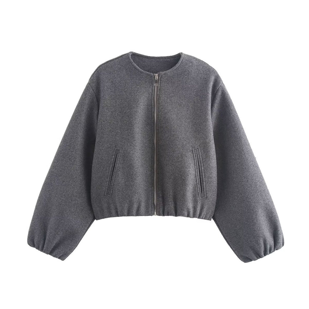 Women's comfortable and stylish bomber jacket with high collar and side pockets Mune