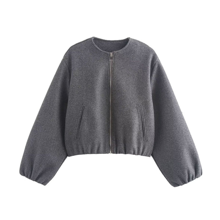 Women's comfortable and stylish bomber jacket with high collar and side pockets Mune