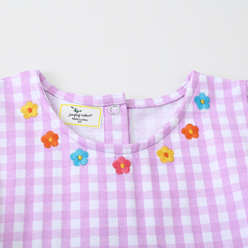 Girls summer dress with lovely flower embroideries Mune Fashion