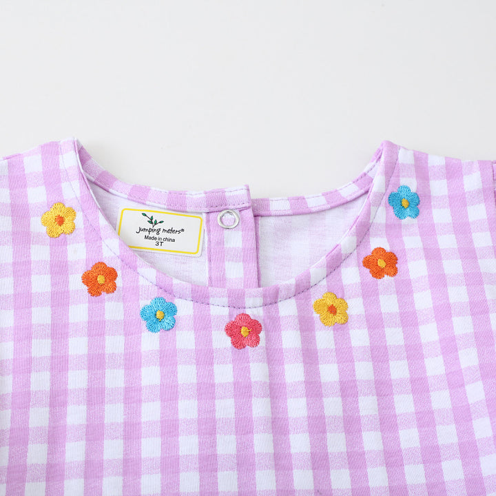 Girls summer dress with lovely flower embroideries Mune Fashion