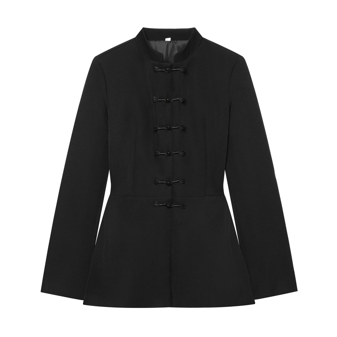 Women's jacket with stand-up collar and Chinese toggle closures Mune Fashion