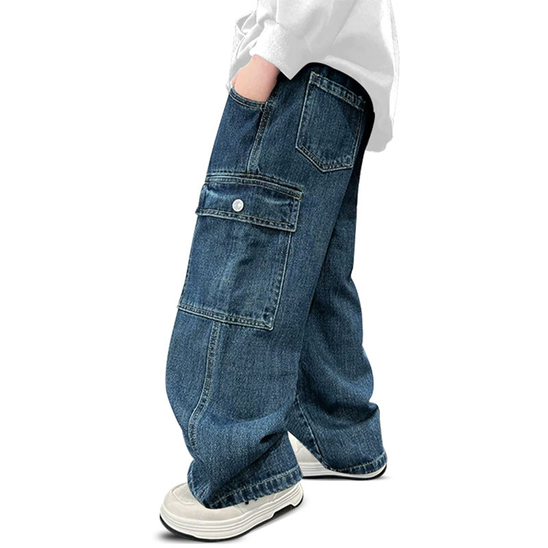 Women's casual cargo jeans by Mune Fashion