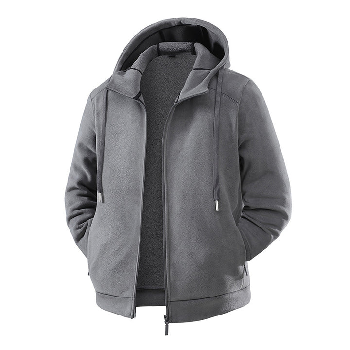 Men's fleece softshell hybrid jacket with teddy inner lining & adjustable hood Mune Fashion