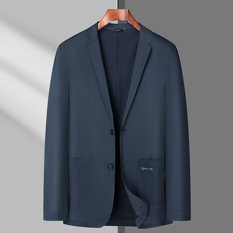 Men's Unstructured Lightweight Casual Blazer with Patch Pockets and Slim Silhouette Mune Fashion