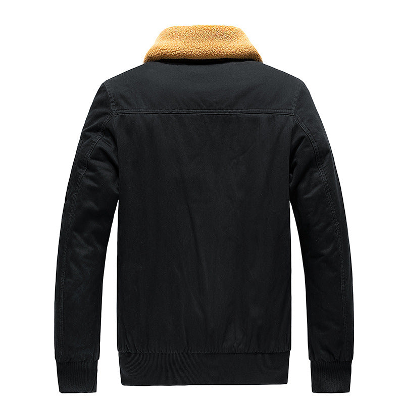 Men's Thermo Bomber Jacket in Aviator Style with Teddy Lining and Flap Pockets Mune Fashion