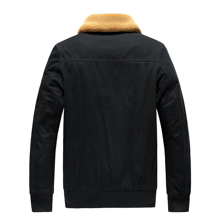 Men's Thermo Bomber Jacket in Aviator Style with Teddy Lining and Flap Pockets Mune Fashion