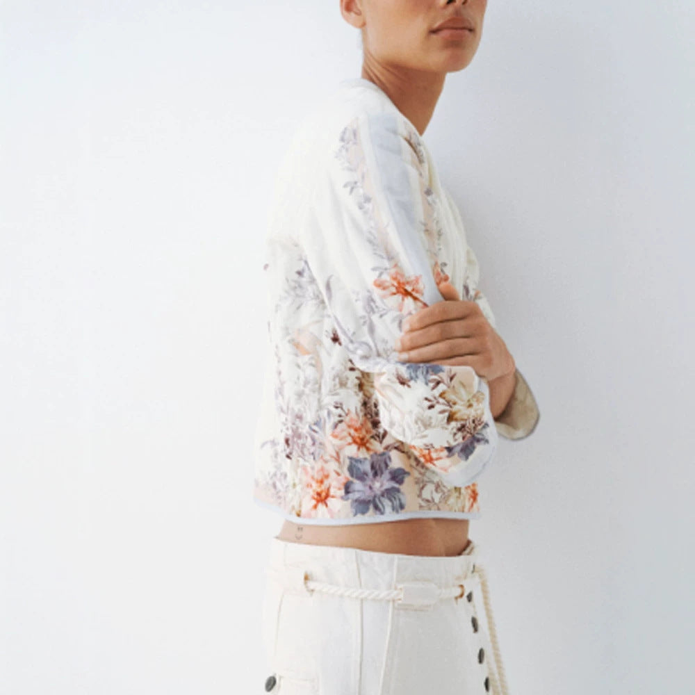 Women Two-Piece Floral Boucle Jacket and Pleated Mini Skirt Set Mune Fashion