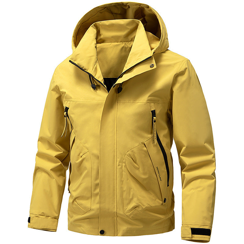 Men's technical hooded softshell jacket with adjustable hood and utility pockets Mune Fashion