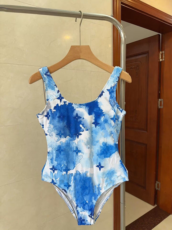 Ladies One-Piece Swimsuit with Fashionable Pattern Mune Fashion