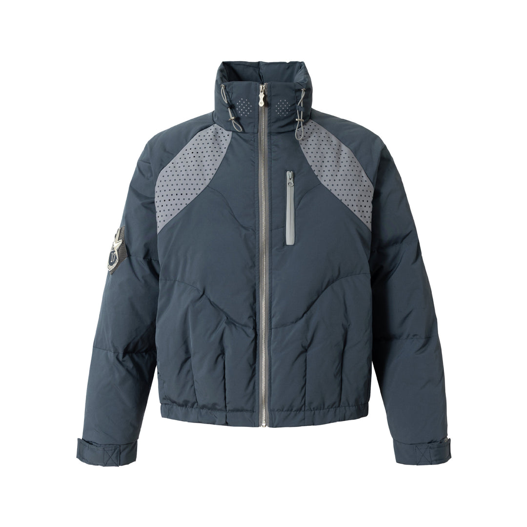 Men's short padded winter jacket with a high stand-up collar Mune Fashion