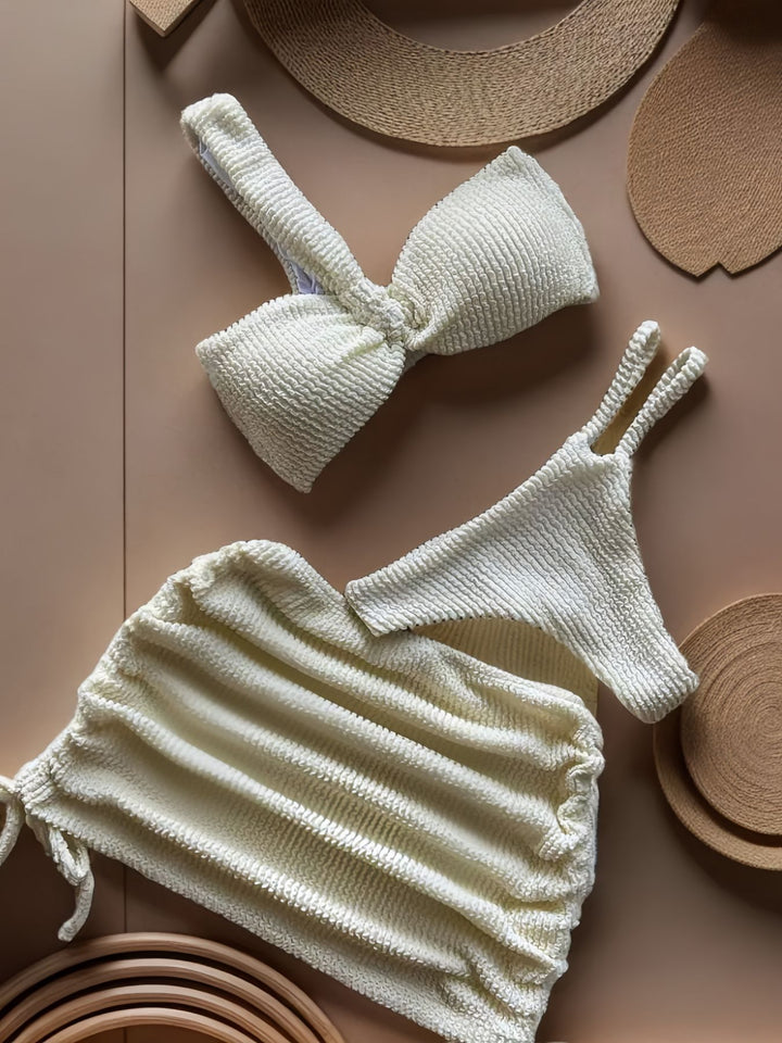 Ladies Bandeau Bikini Set with Ruching Mune Fashion