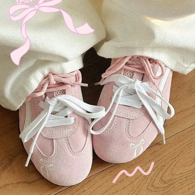 Women's Comfortable Sneakers with Decorative Bow and Breathable Mesh Upper Mune Fashion