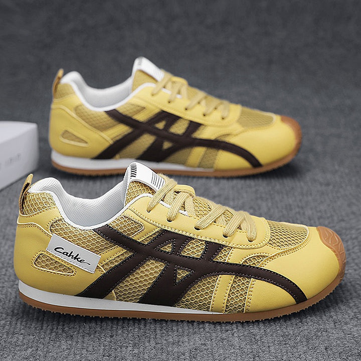 Unisex Retro Running Sneakers with Breathable Mesh and Non-Slip Rubber Sole Mune Fashion