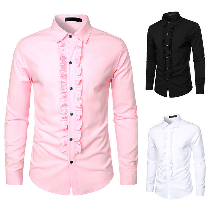Men's Ruffle Shirt Mune Fashion
