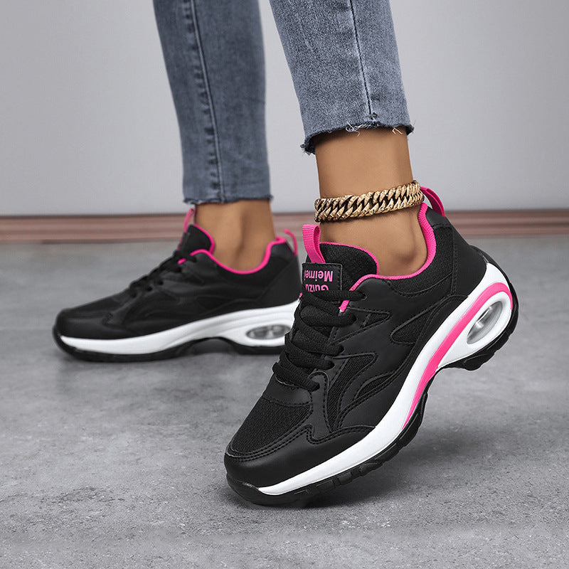 Women's non-stable everyday sneakers with ergonomic rolling sole, integrated air capsule cushioning, and breathable mesh upper Mune Fashion