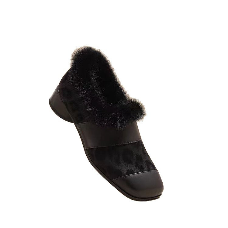 Women's Stylish Slippers with Fur Trim Mune Fashion