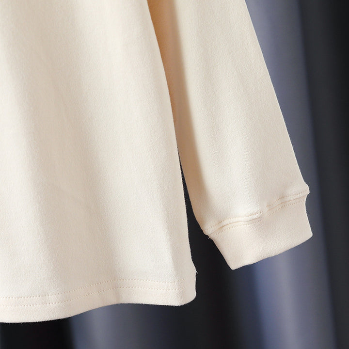 Girl Long Sleeve Shirt with Floral Appliqué Design Mune Fashion