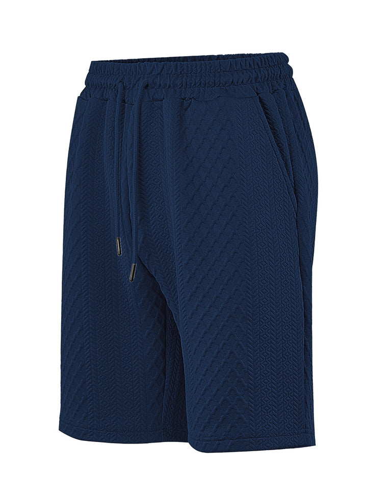 Men's structured lounge shorts with elastic waistband drawstring and side pockets Mune Fashion