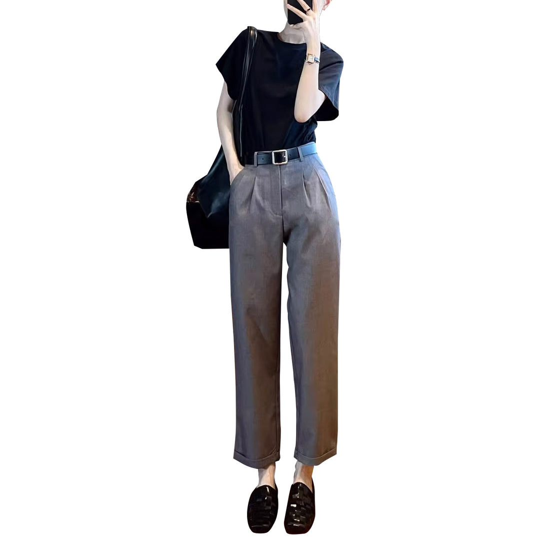 Women’s culotte suit trousers with pleats and cuffs Mune Fashion