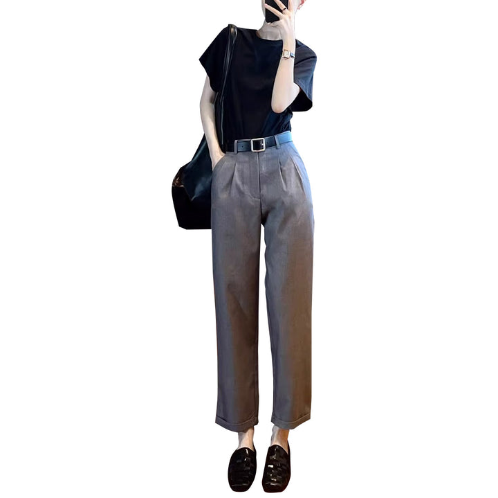 Women’s culotte suit trousers with pleats and cuffs Mune Fashion