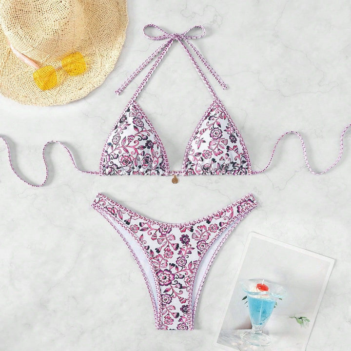 Women's triangle bikini with floral lace Mune Fashion